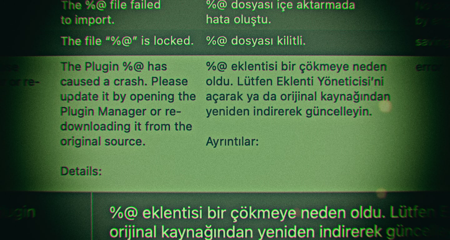 Glyphs Turkish localization